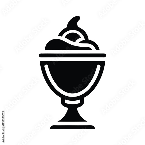 Affogato Cup Icon Vector Illustration