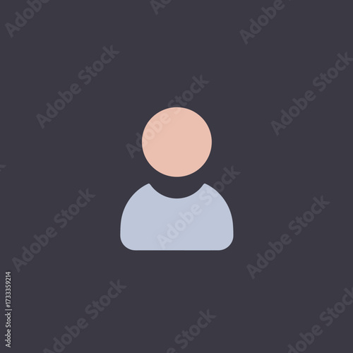 Simple user icon representing a person, ideal for profiles, accounts, and general user identification on digital platforms