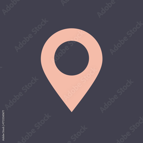 Location marker icon representing a destination point on a map, perfect for navigation and travel apps