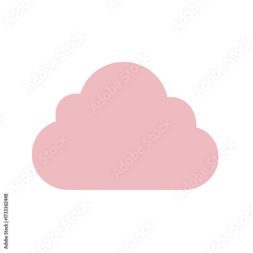 Minimalist Cloud Icon Soft Pink Design for Versatile Digital and Print Applications