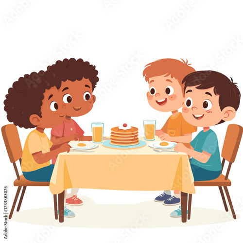 happy family having a picnic
