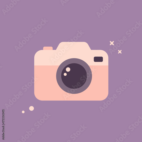 Delicate Camera Icon Capturing Memories with a Touch of Grace and Whimsy