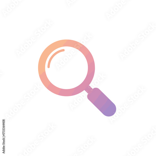 Gradient Magnifying Glass Icon for Search or Research