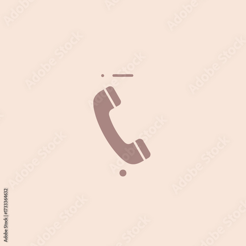 Simple vector icon of a telephone receiver, symbolizing a missed call or hanging up. Clean and modern communication symbol for web and app interfaces