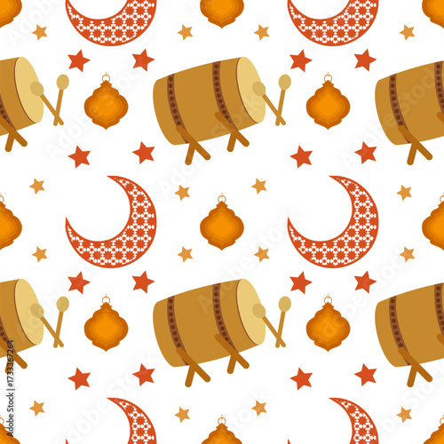 seamless pattern with ramadan theme
