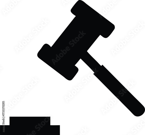 Black gavel and sound block