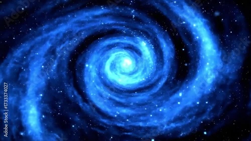 Wallpaper Mural Vibrant blue galaxy swirling with cosmic energy and distant stars, evoking wonder and the vastness of space. Torontodigital.ca