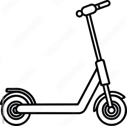 e scooter icon illustration on transparent background