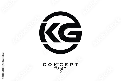 KG Creative Circle Monogram Logo Design – Modern Branding Concept