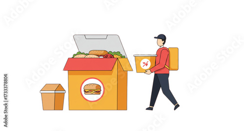 A man holds an order