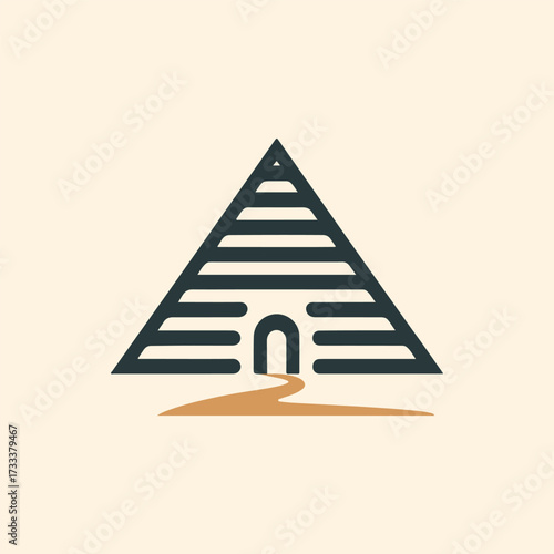 Pyramid Egypt Landmark Logo