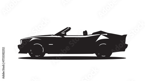 Sleek black convertible sports car with sharp geometric lines embodies modern speed, luxury, and daring adventure for the discerning driver seeking ultimate freedom.