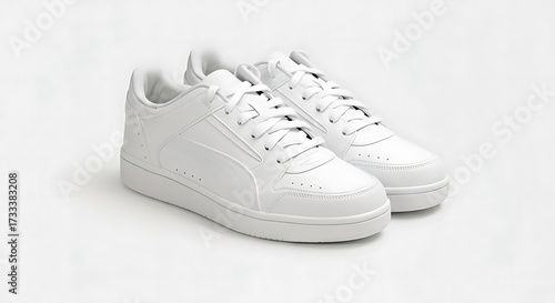 Wallpaper Mural Crisp white sneakers for a fresh, clean look, perfect for athletic style or casual days, showcasing modern design and bright aesthetic for a trendy vibe Torontodigital.ca