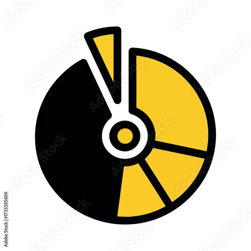 Abstract colorful circle segments graphic