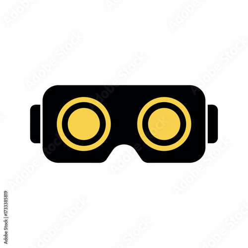 Virtual reality goggles icon technology