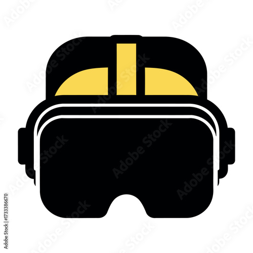 Modern virtual reality headset icon