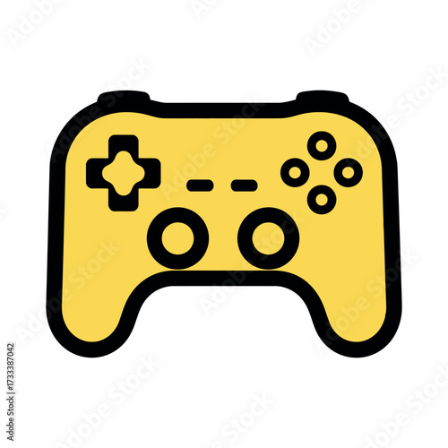 Yellow video game controller icon