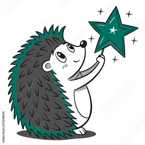 hedgehog with a ball