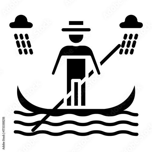 Gondolier Vector Icon