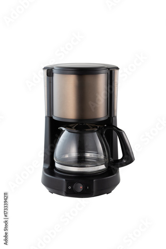 Coffee maker machine isolated on white background.