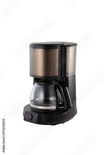 Coffee maker machine isolated on white background.