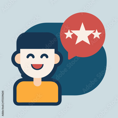Happy Customer Review with Five Star Rating