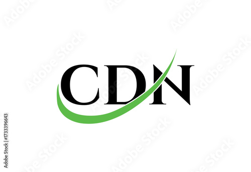 CDN Letter Modern  Monogram Logo | Minimal Initials Icon Design.