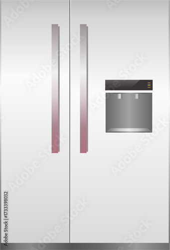Modern Large Capacity Double Door Fridge with water dispenser