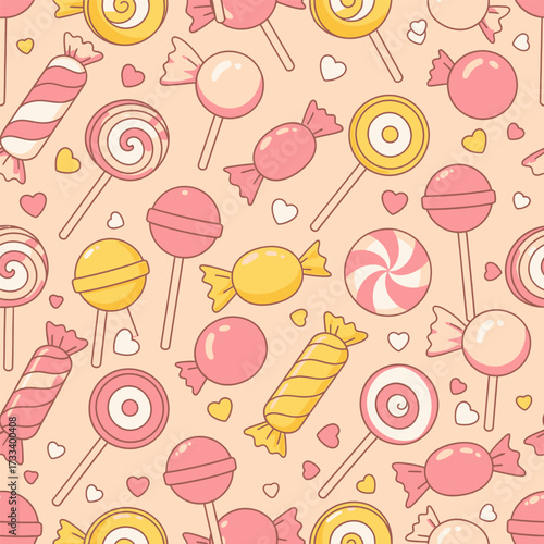 A Cute Kawaii Seamless Pattern featuring Charming Blue Foxes and Whimsical Red Mushrooms, Perfect for Children's Designs or Fabric Backgrounds