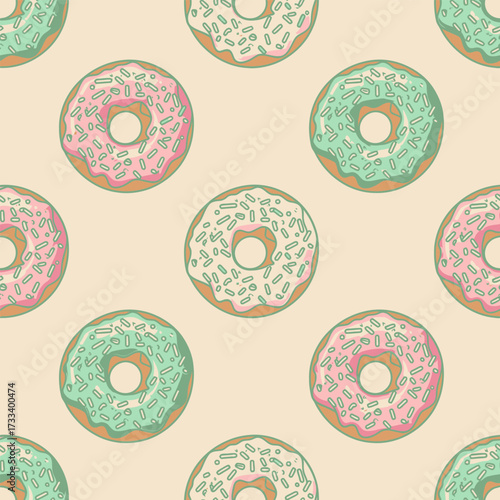 A Cute Kawaii Seamless Pattern featuring Charming Blue Foxes and Whimsical Red Mushrooms, Perfect for Children's Designs or Fabric Backgrounds