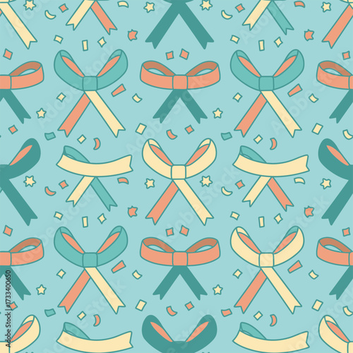 A Cute Kawaii Seamless Pattern featuring Charming Blue Foxes and Whimsical Red Mushrooms, Perfect for Children's Designs or Fabric Backgrounds