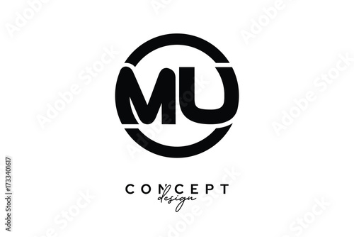 MU Creative Circle Monogram Logo Design – Modern Branding Concept