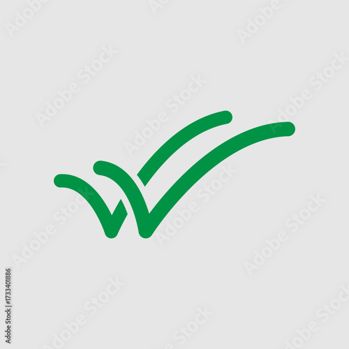 Check mark icon. Single and double ticks. Confirmation and read message status symbol. Used in chat, tasks, and notifications sign.