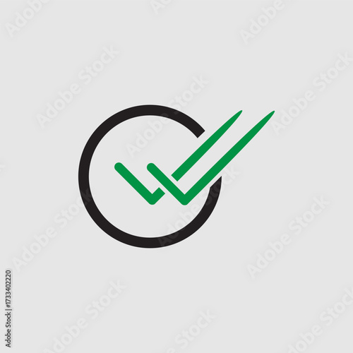 Check mark icon. Single and double ticks. Confirmation and read message status symbol. Used in chat, tasks, and notifications sign.