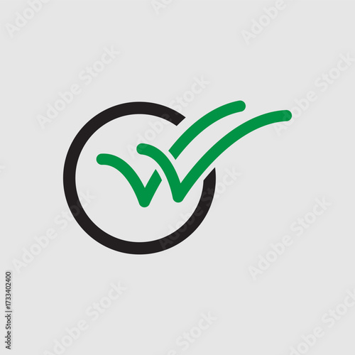 Check mark icon. Single and double ticks. Confirmation and read message status symbol. Used in chat, tasks, and notifications sign.