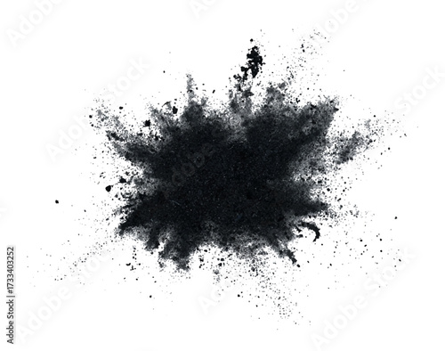 Black Ink Explosion Splatter Texture Background