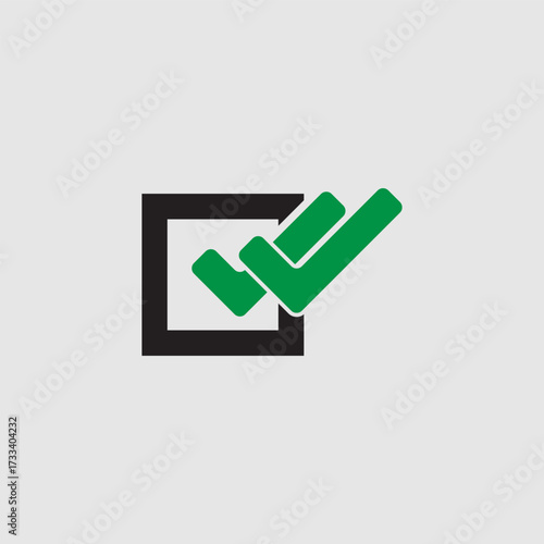 Double check icon tick symbol confirmation, approval, success icons