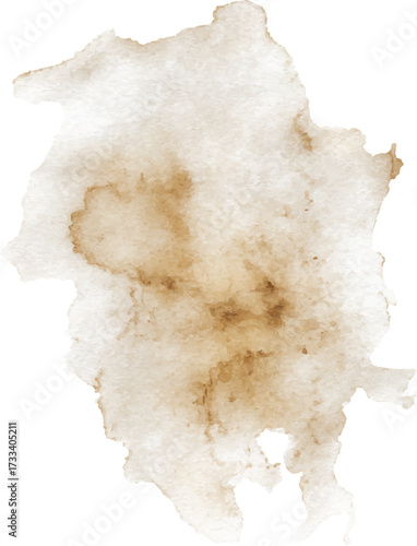 Vintage Brown Coffee Stain Watercolor Texture