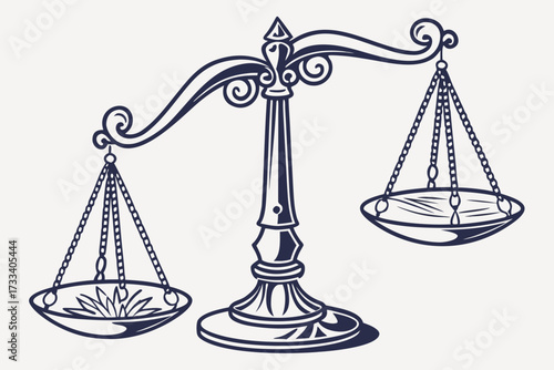 scales of justice and money