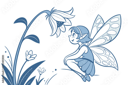 fairy with butterfly