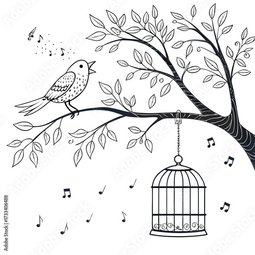 birds in cage
