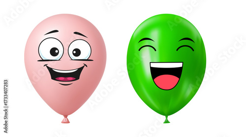cute pink and green balloon set