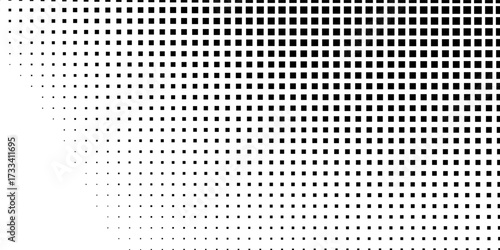 Dotted abstract halftone gradient texture. Vanishing polka dot background. Repeating dots gradation modern abstract simple