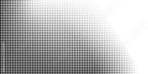 Dotted halftone gradient texture. Vanishing polka dot background. Repeating dots gradation abstract