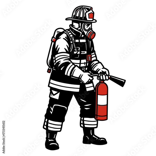 The Firefighter with an Extinguisher