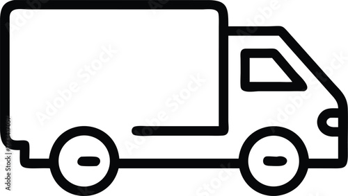 Bold Line Duotone Shuttle Minibus Flat Vector Icon for Public Transit, Group Travel, and Modern Transportation Infographics, Isolated on White Background.

