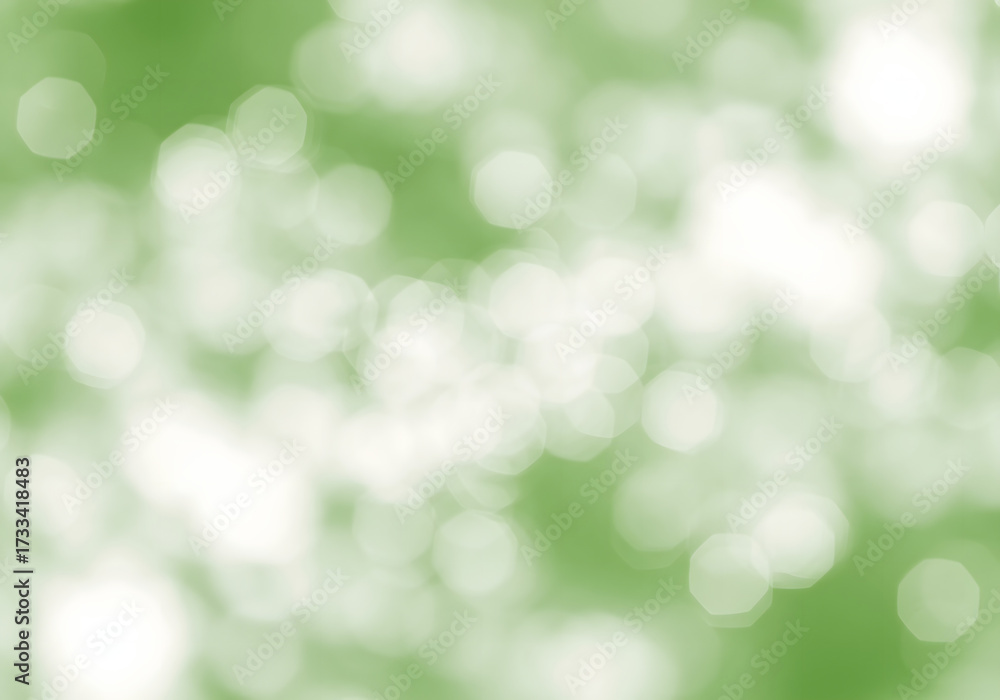 Fototapeta premium abstract green bokeh background, soft hexagon light