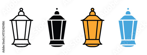 Lantern icon vector. Ramadan celebrations, adding a touch of cultural flair symbol. vector illustration.
