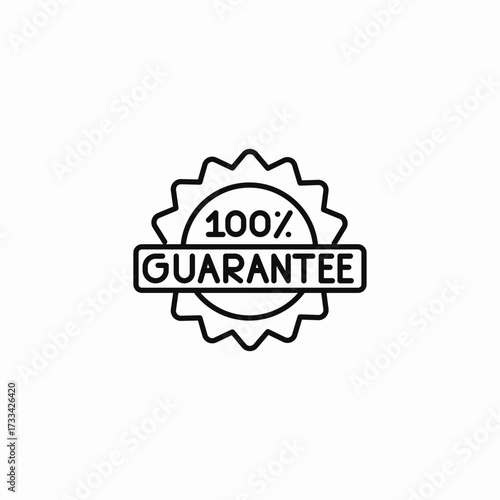 guarantee seal icon sign vector