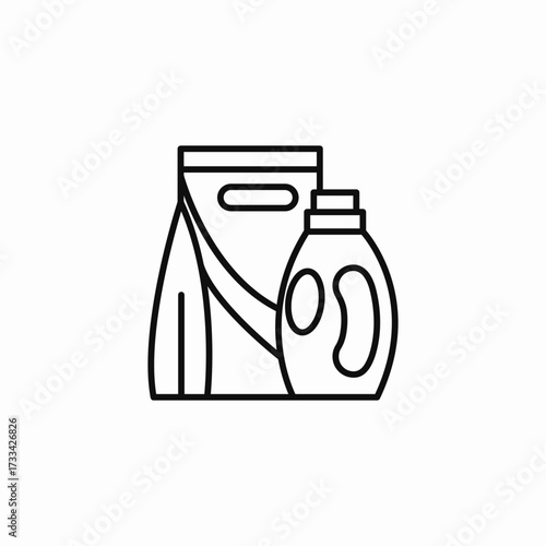 laundry detergent items icon sign vector